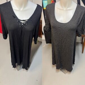 Rue21 Black Lace-Up Mini Dress